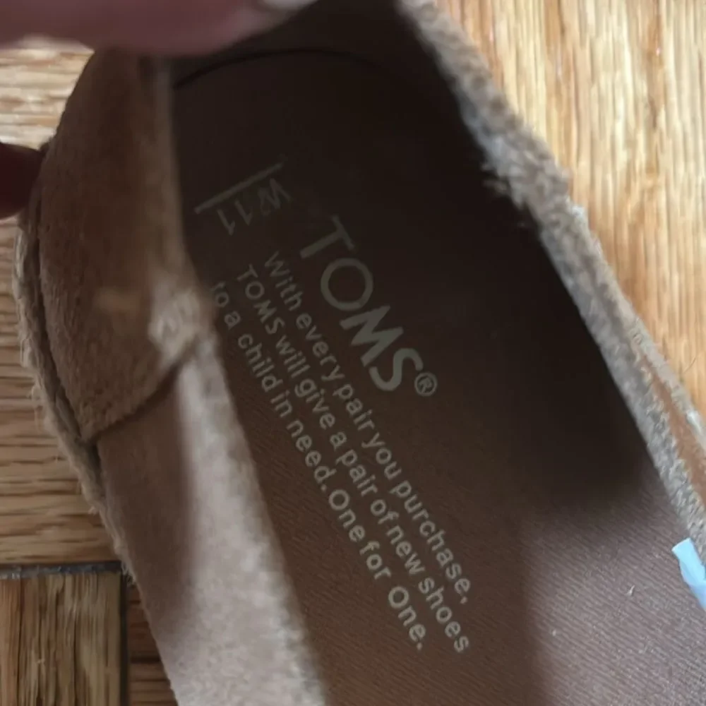 Toms Sunset Toffee Suede Women's Tan Slip-On Espadrille Sneakers Size 11